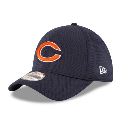 Men's Chicago Bears New Era Navy Sideline C Logo Tech 39THIRTY Flex Hat 2419753